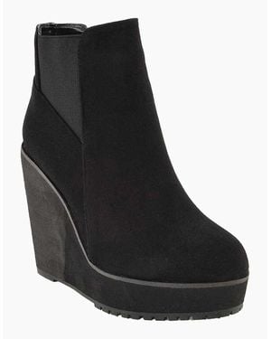 XY London Ladies Roweena Wedge Boots - Black