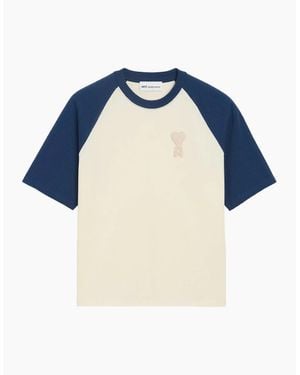 Ami Paris Boxy Fit T-Shirt - Blue