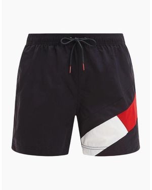 Tommy Hilfiger Slim Fit Medium Drawstring Swim Shorts - Blue