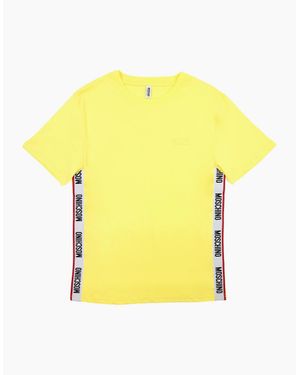 Moschino Underwear Chest Logo Tape T Shirt 0021 - Yellow