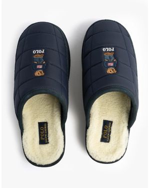 Polo Ralph Lauren Read Bear Mule Slippers - Blue