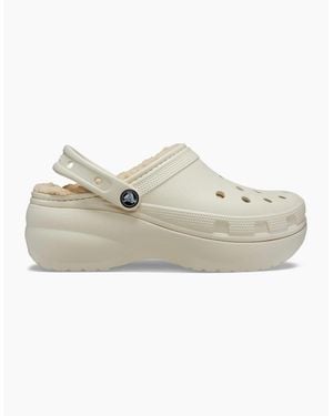 Crocs™ Classic Platform Lined Clogs Bone - Natural