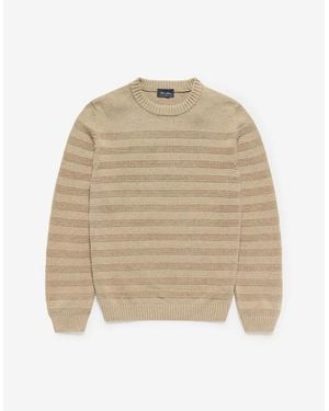 Oliver Sweeney 100% Cotton Crew Neck Jumper - Natural