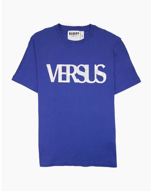 Versus Versace Versus Logo Printed T Shirt Royal - Blue