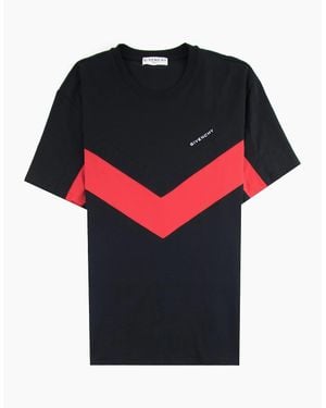 Givenchy Contrasted V Regular Fit T-Shirt - Black