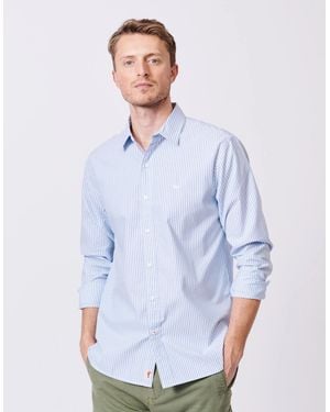 aubi Chase Poplin Shirt - Blue