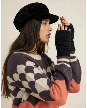 Nooki Design Chadwick Fingerless Mittens - Black