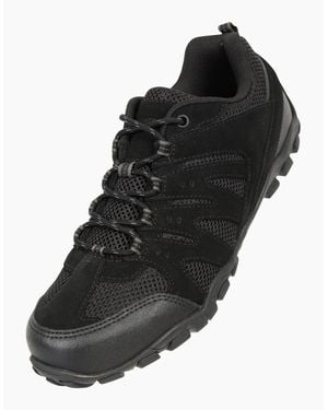 Mountain Warehouse Ladies Outdoor Ii Suede Walking Shoes - Black