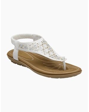Lotus Vena Sandals - White