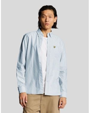 Lyle & Scott Stripe Oxford Shirt - Blue