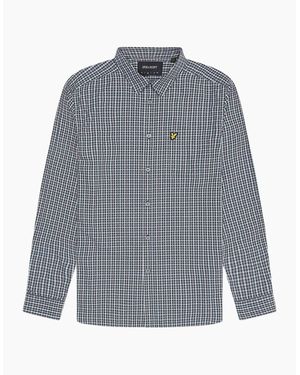 Lyle & Scott Lyle & Scott Checked Gingham Argyle/ Long Sleeve Shirt - Grey