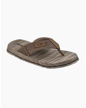 Skechers Quill Textile Flip Flops - Brown
