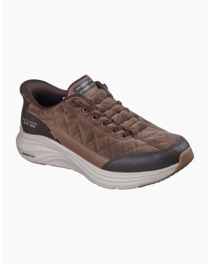 Skechers Contour Foam Cordelux Textile Cozycord/Pu Trainers - Brown
