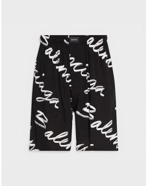 Balenciaga Pyjama Shorts - Black