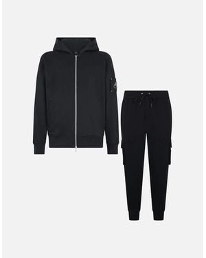 Moose Knuckles Hartfield Full Zip Hooded Cargo Tracksuit - Black