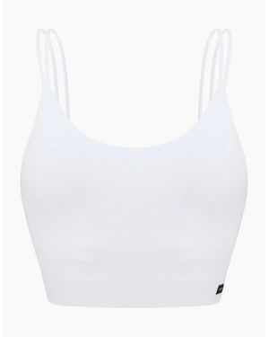 Lee Jeans Ava Scoop Neck Cropped Tank - White