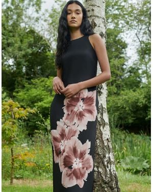 Ro&zo Camilla Mono Floral Print Racer Dress - Green