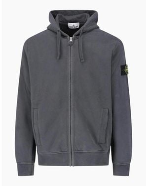 Stone Island Zip Up Hoodie - Grey