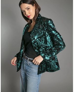 Nooki Design Willow Sequin Blazer - Grey