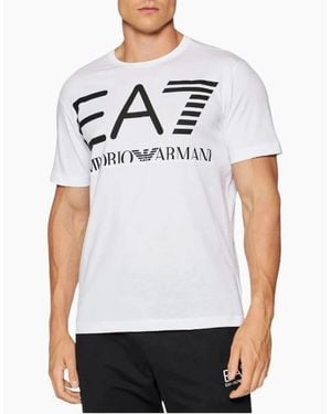 Armani Ea7 6Kpt23 T Shirts Crew Neck Emporio Tee Casual Summer Cotton Tops - White