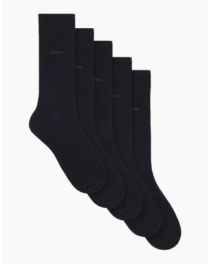 BOSS Boss 5P Rs Business Socks Dark - Black