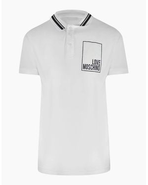 Love Moschino Box Logo Polo Shirt - White