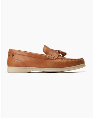 Base London London Bonito Leather Loafer Shoes Burnt Tan - Brown