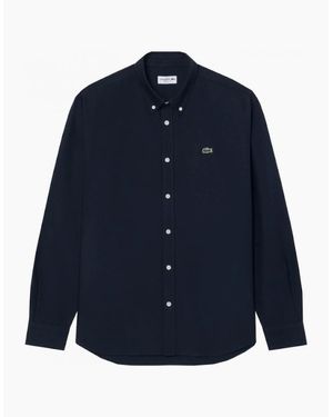 Lacoste Regular Fit Oxford Shirt - Blue