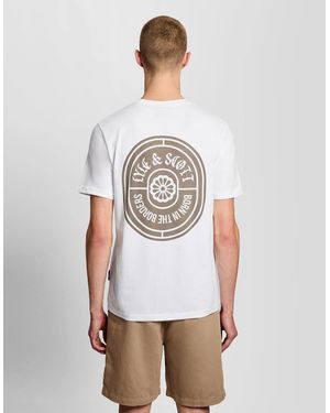 Lyle & Scott Graphic Badge Cotton T-Shirt - White