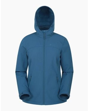 Mountain Warehouse Ladies Exodus Water Resistant Soft Shell Jacket - Blue