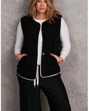 Live Unlimited London Borg Gilet With Tipping - Black