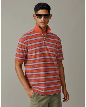 aubi Blair Yarn Dyed Pique Polo - Red