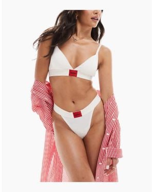 BOSS Label Triangle Bra, Natural - Pink