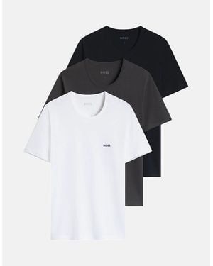 BOSS Boss 3-Pack Cotton T-Shirts - Black