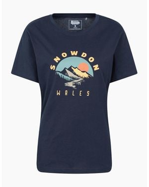 Mountain Warehouse Ladies Snowdon Relaxed Fit Short-Sleeved T-Shirt - Blue