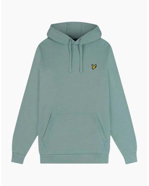 Lyle & Scott Lyle & Scott Brand Logo Slate Hoodie - Blue