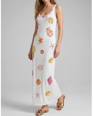 Oceanus New York Bold Strapped Maxi Dress - White