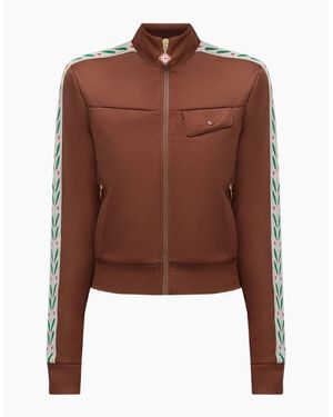 CASABLANCA Laurel Track Top Jackets - Brown