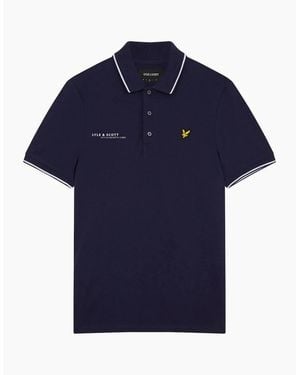 Lyle & Scott Lyle & Scott Co-Ordinate Print Logo Short Sleeved Polo Shirts - Blue