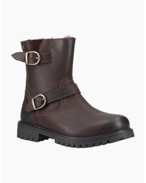 Cotswold Tetbury Leather Heeled Ankle Boots - Brown