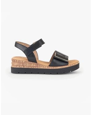 Gabor Shout Ankle Strap Sandals - Black