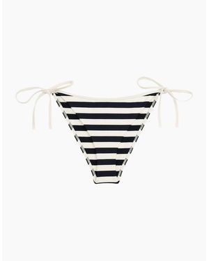 Tommy Hilfiger Nautical Stripe Ribbed Bikini Bottoms, /Ivory - White