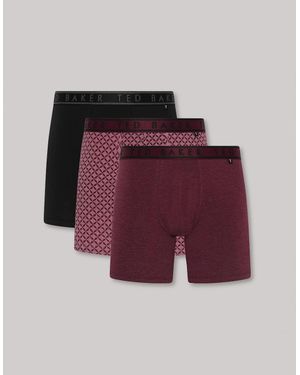 Ted Baker 3-Pack Cotton Boxer Briefs Boxer Briefs Multi - Purple