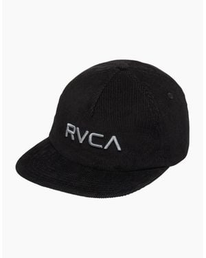 RVCA Big Logo Cord Snapback Baseball Cap - Black