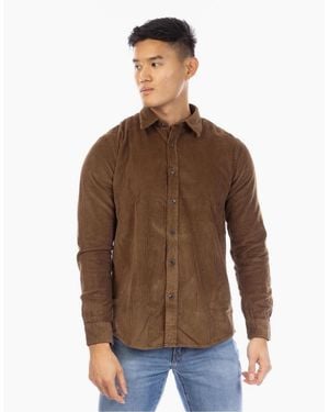 Peter Werth Collared Neck Long Sleeve Shirt - Brown
