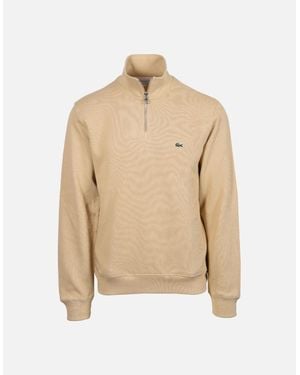 Lacoste Half Zip Sweatshirt - Natural