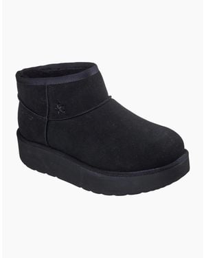 Skechers Keep Cosy Leather Winter Ankle Boots - Blue