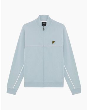 Lyle & Scott Lyle & Scott Piped Full Zip Opal Track Top - Blue