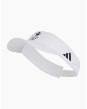 adidas Team Gb Pre Curved Visor With Logo - White