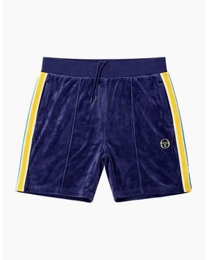 Sergio Tacchini Monte Velour Shorts Maritime/Mango Mint - Blue